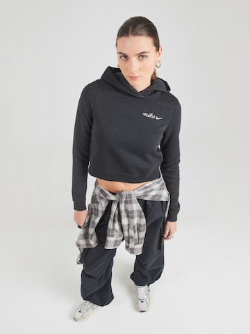 Nike Sportswear Tréning póló 'Phoenix Fleece' - fekete