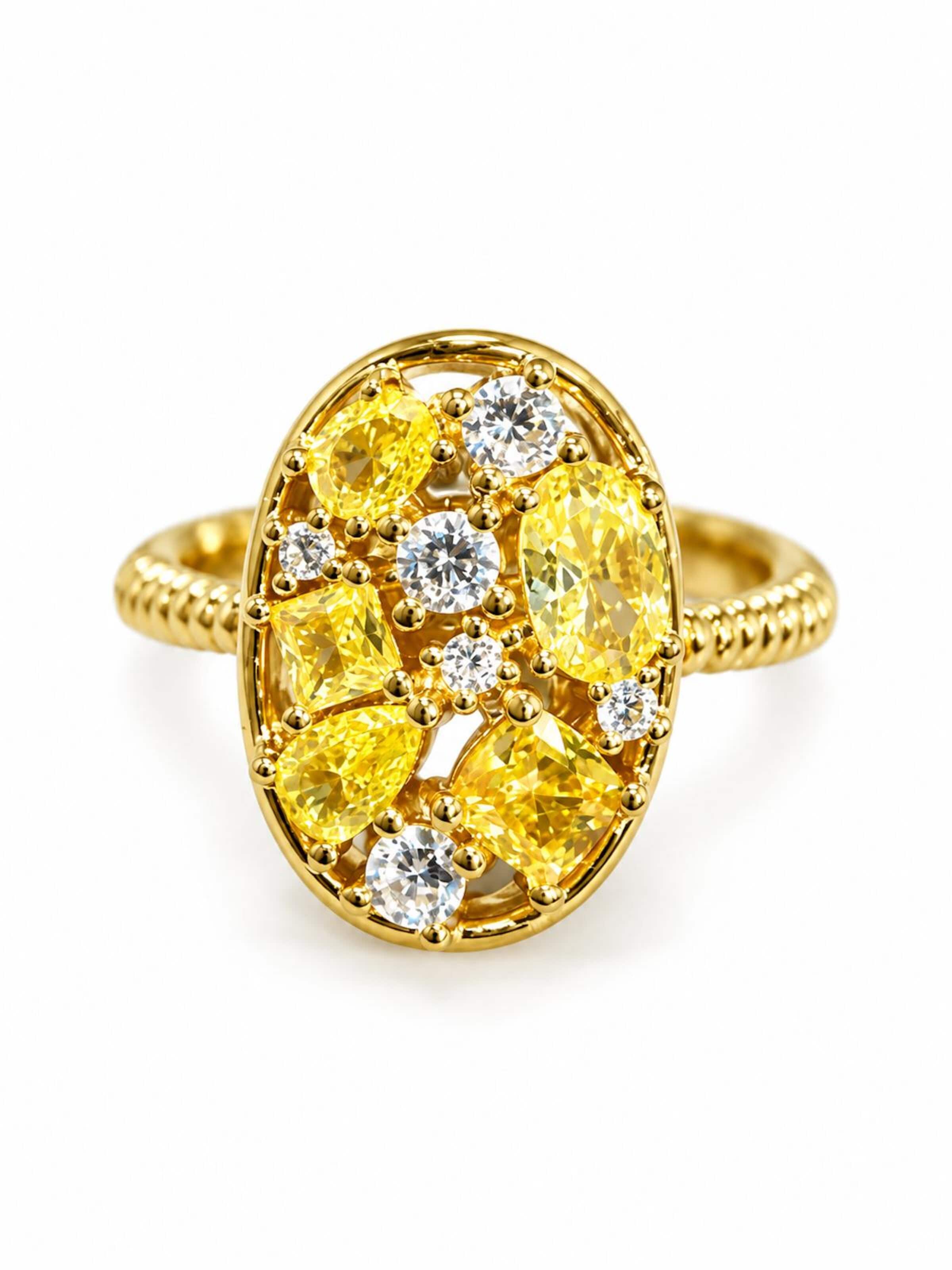 Bague 'Blossom' LanLivia en jaune : devant