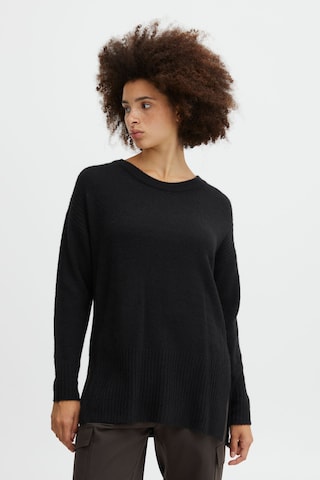 ICHI Пуловер 'Kamara' в черно: отпред