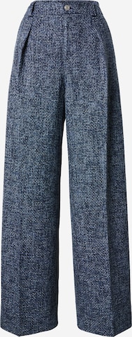 mėlyna BOSS Plačios klešnės Klostuotos kelnės 'C_Tanjura4': priekis