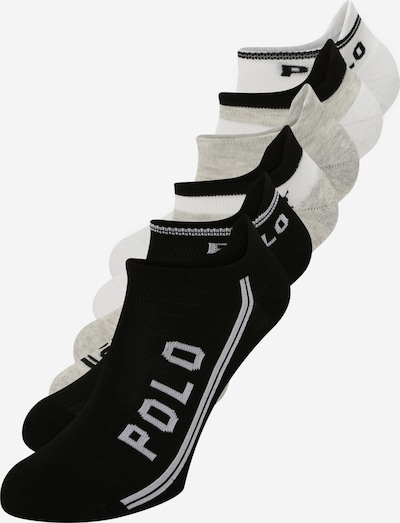 Polo Ralph Lauren Chaussettes en gris clair / noir / blanc, Vue avec produit