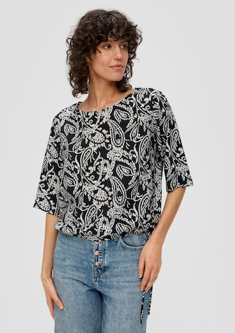 s.Oliver Blouse in Zwart: voorkant