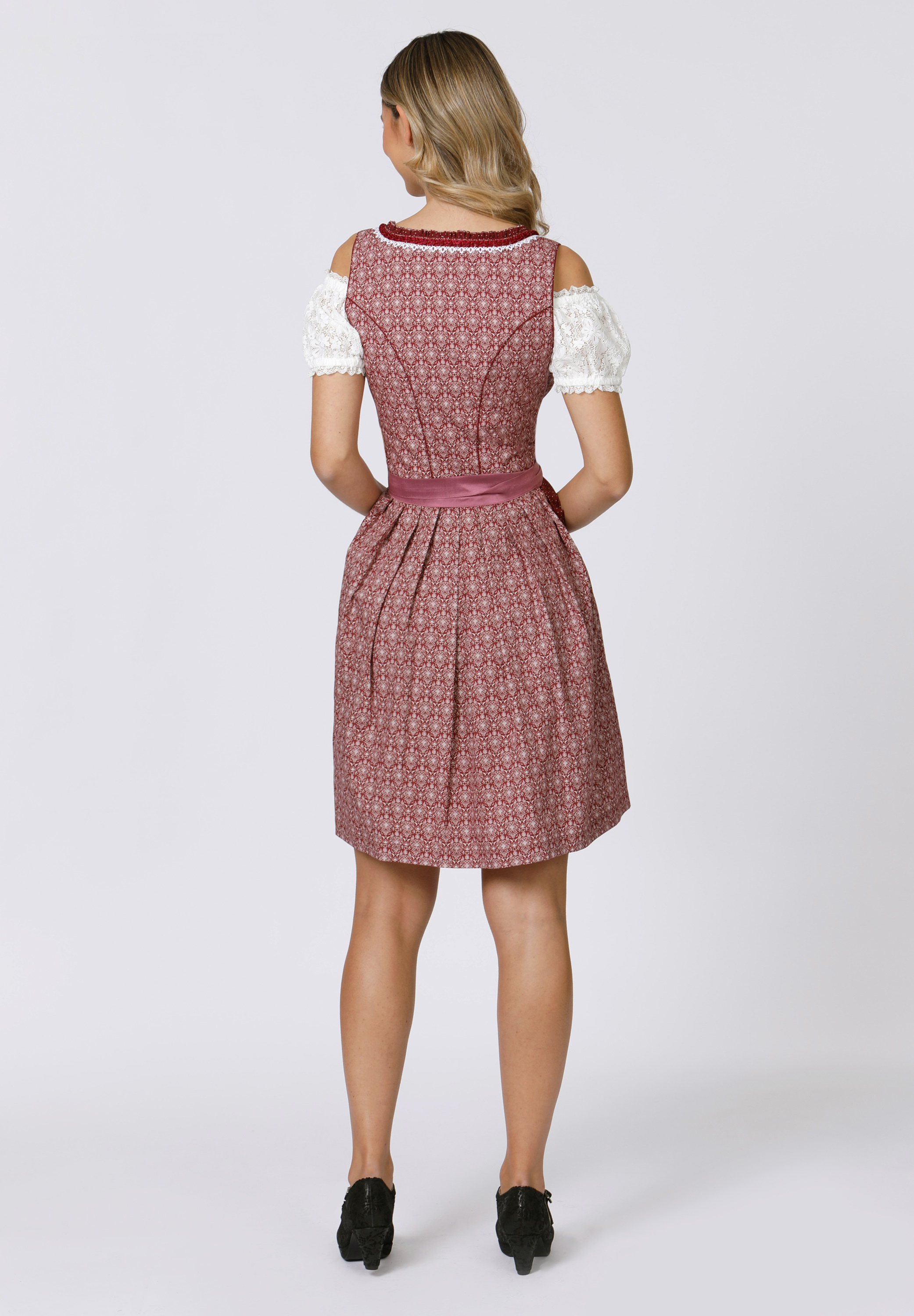 Stockerpoint Dirndl Odina Per Donna – Abito Tradizionale Con Grembiule In Pizzo E Scollo A Scialle, Eleganza Bavarese