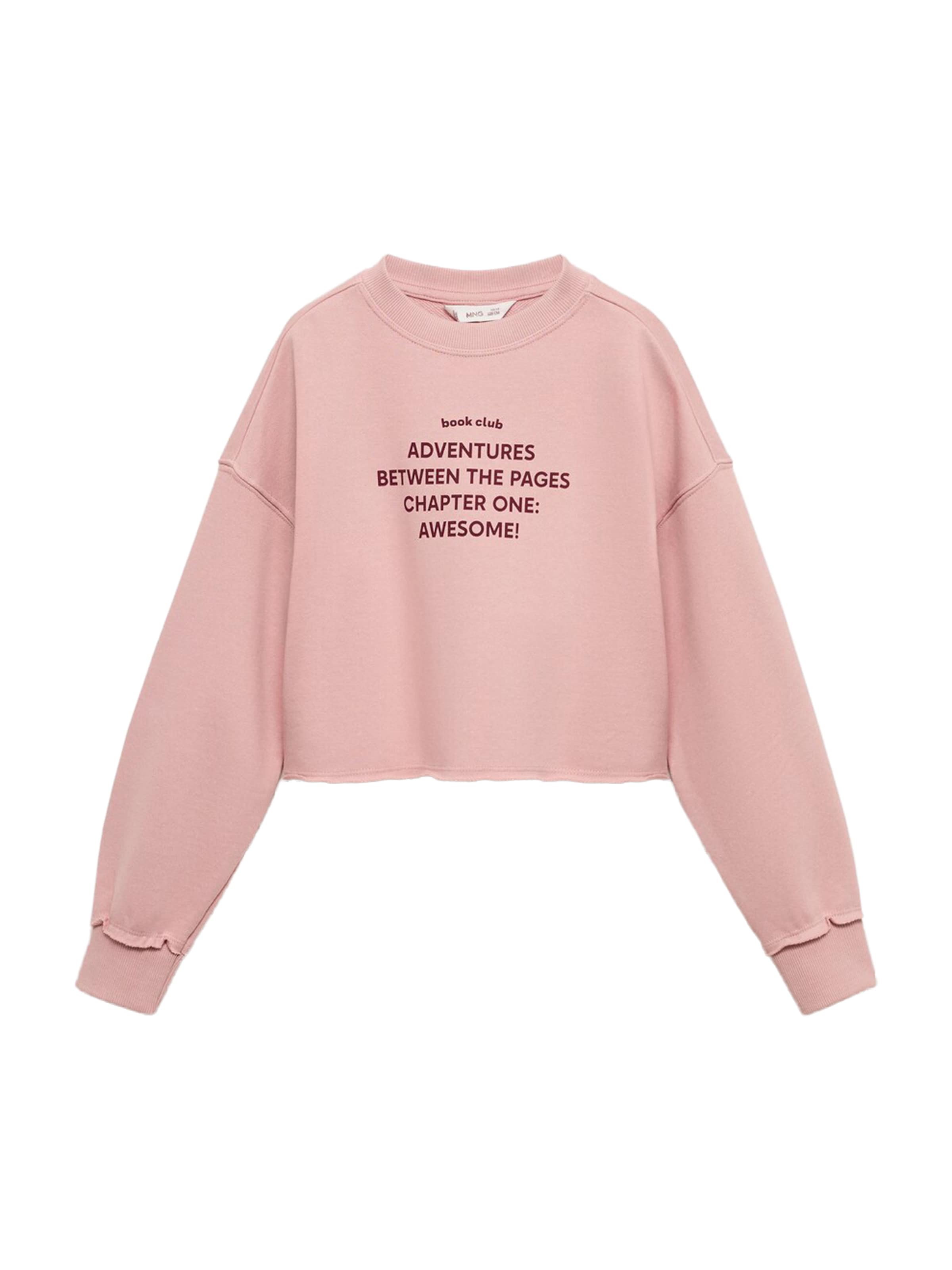 MANGO KIDS Sweatshirt 'CHAPTER' in Pink: Vorderseite