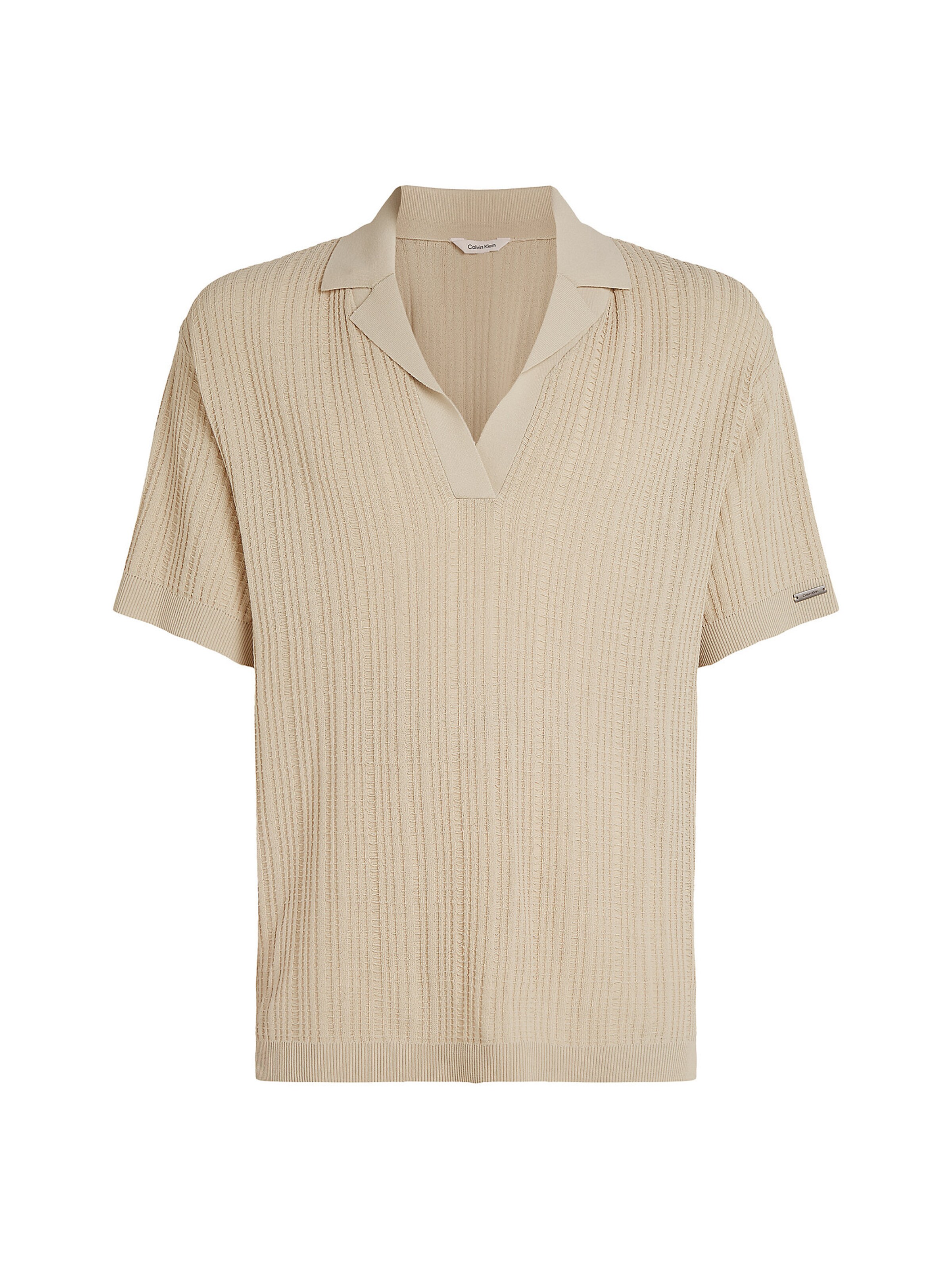 T-Shirt Calvin Klein Swimwear en beige : devant