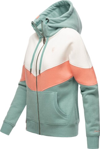 NAVAHOO Zip-Up Hoodie 'Honigperle' in Green