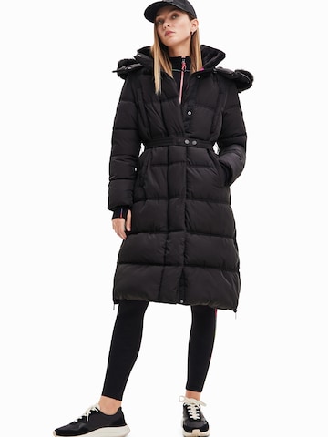 Desigual Zimní kabát – černá