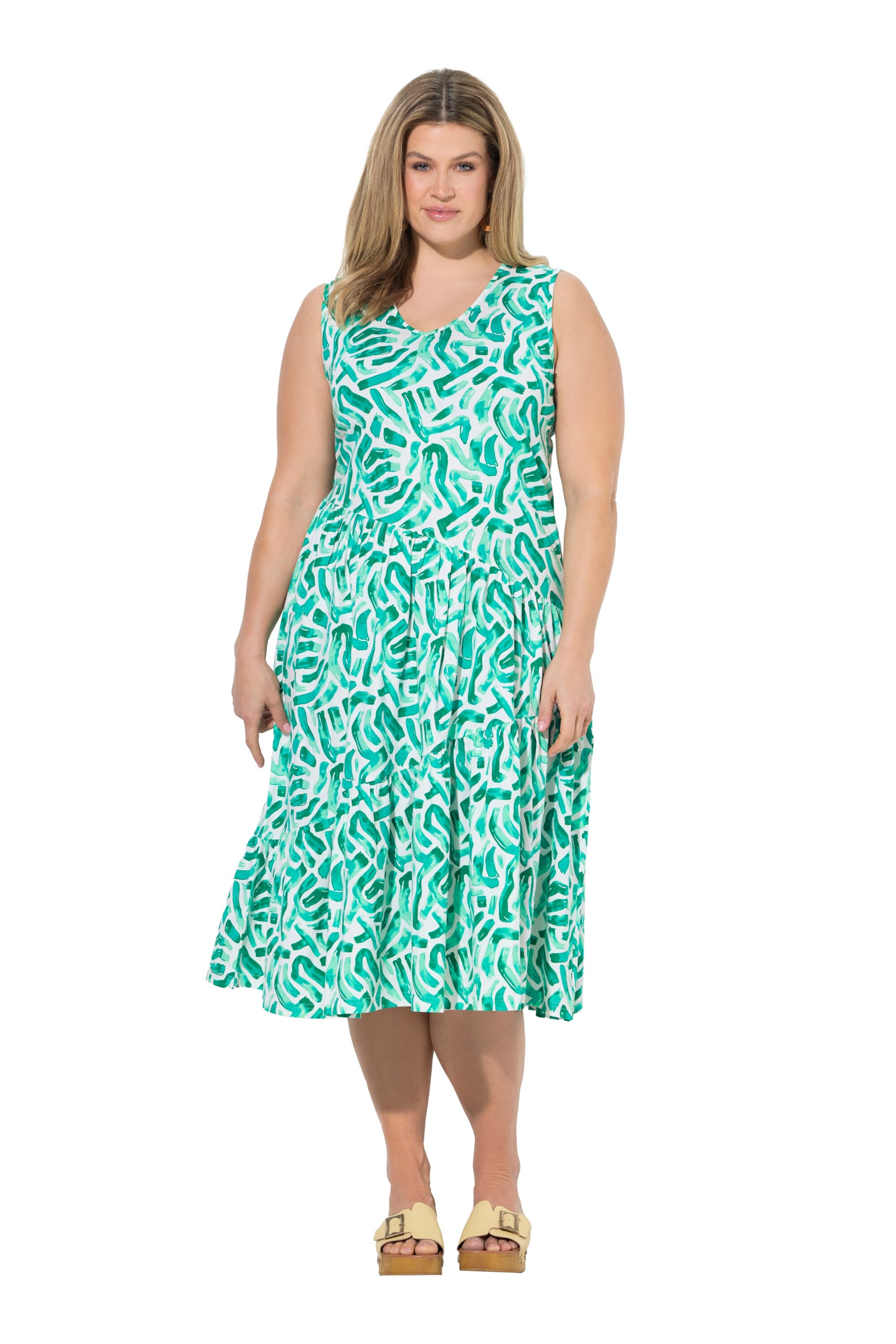 Ulla Popken Midikleid in Grün: Vorderseite