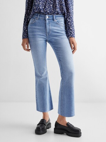 MANGO TEEN Flared Jeans in Blauw: voorkant