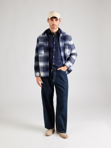 JJ Rebel Slim fit Button Up Shirt 'JREBGAVIN' in Blue