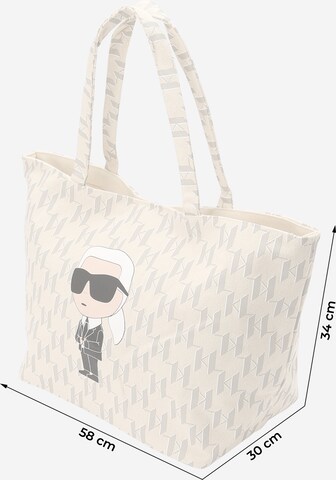 Karl Lagerfeld - Shopper 'Ikonik' em bege