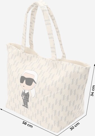 Karl Lagerfeld - Shopper 'Ikonik' en beige