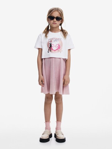 Desigual - Vestido 'Spider Woman' en rosa: frente