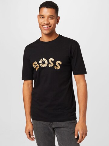 BOSS Green Shirt 'Teego' in Black: front