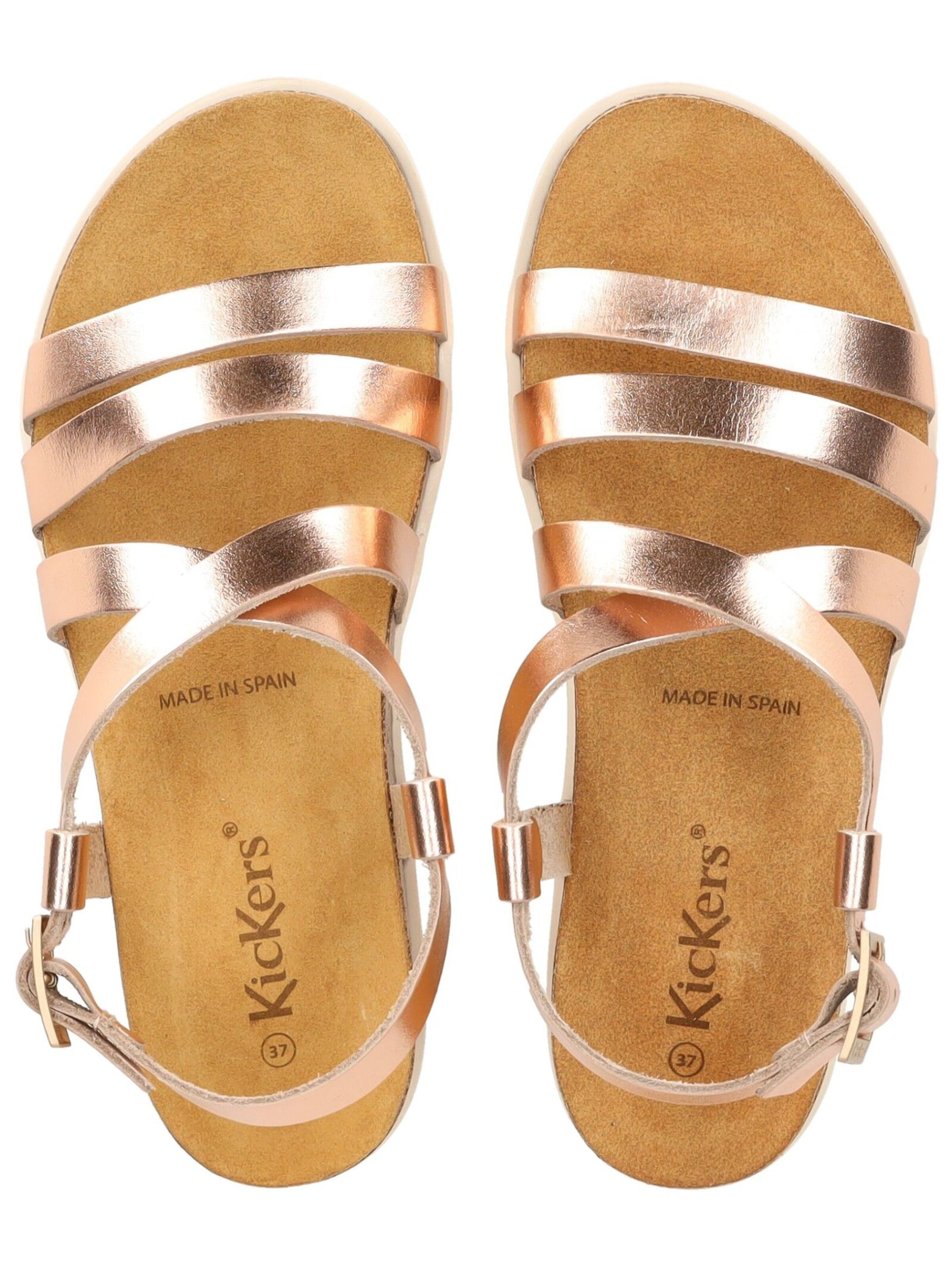 Kickers Strap Sandals in Gold