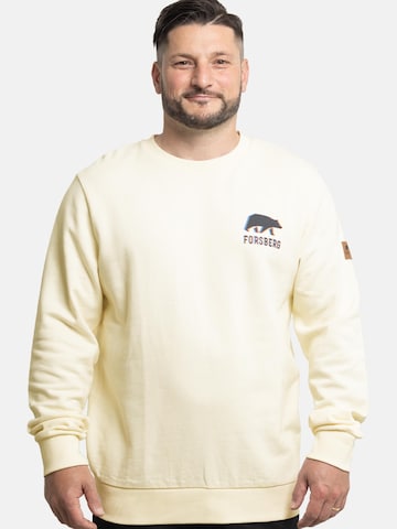 FORSBERG Sweatshirt 'mit kleinem Anaglyph-Logo' in Beige