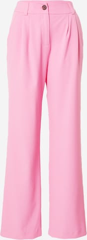 modström Wide leg Pleat-front trousers 'Anker' in Pink: front