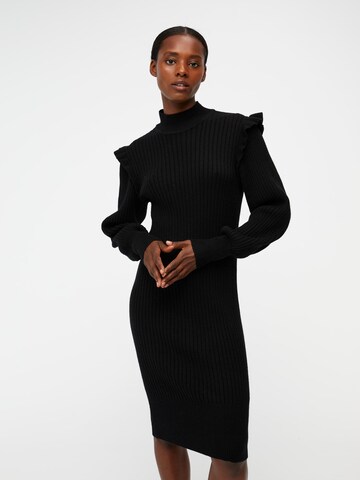 OBJECT Πλεκτό φόρεμα 'Diva' σε μαύρο: μπροστά