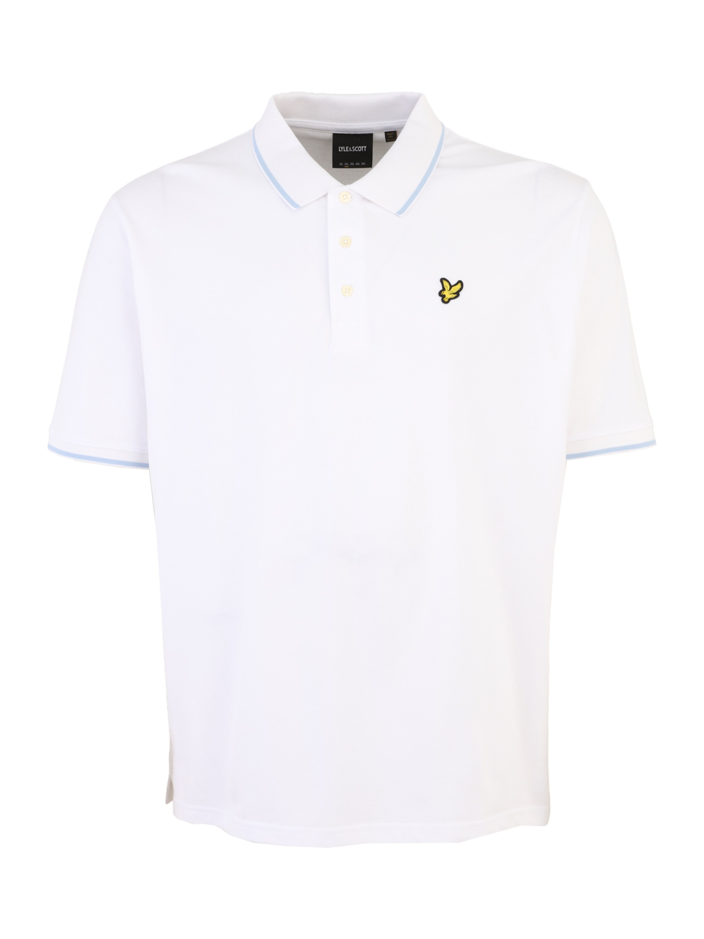 balts Lyle & Scott Big&Tall T-Krekls: no priekšpuses