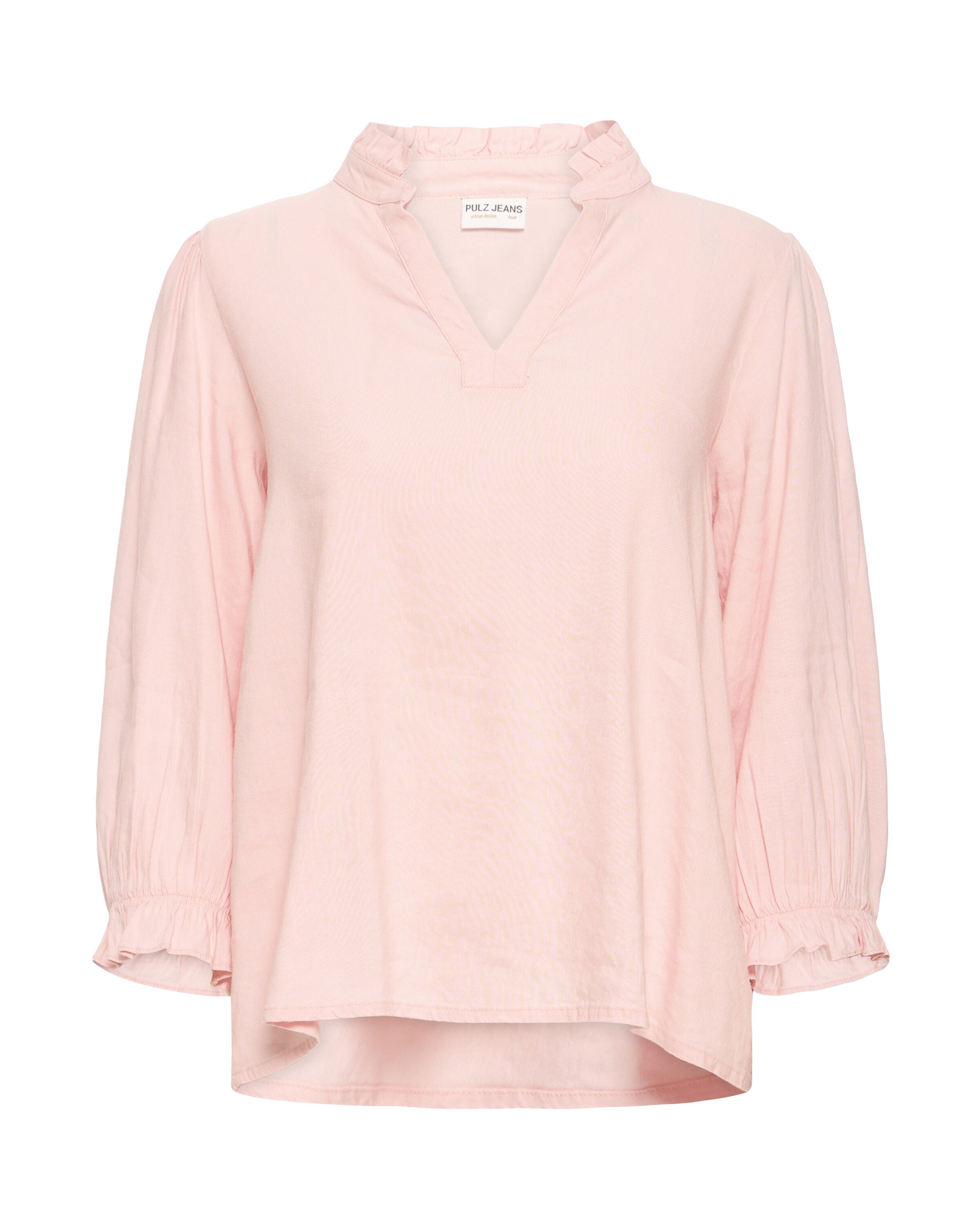 Pulz Bluse 'PZLUCA FRILL' i pink: forside