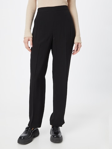 Regular Pantalon à plis Twinset en noir : devant