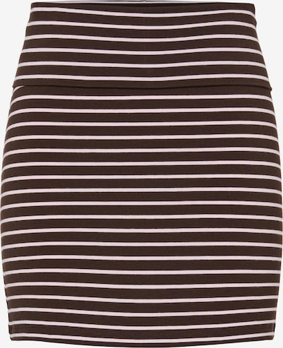 PIECES Minirock 'PCMONIQUE' in schoko / weiß, Produktansicht