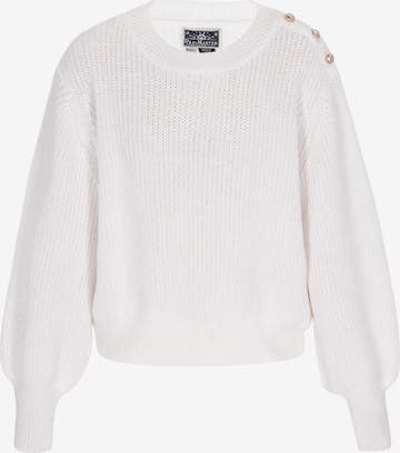 DreiMaster Maritim Πουλόβερ σε λευκό: μπροστά