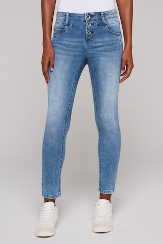Soccx Slimfit Jeans 'MI:RA' in Blau: predná strana