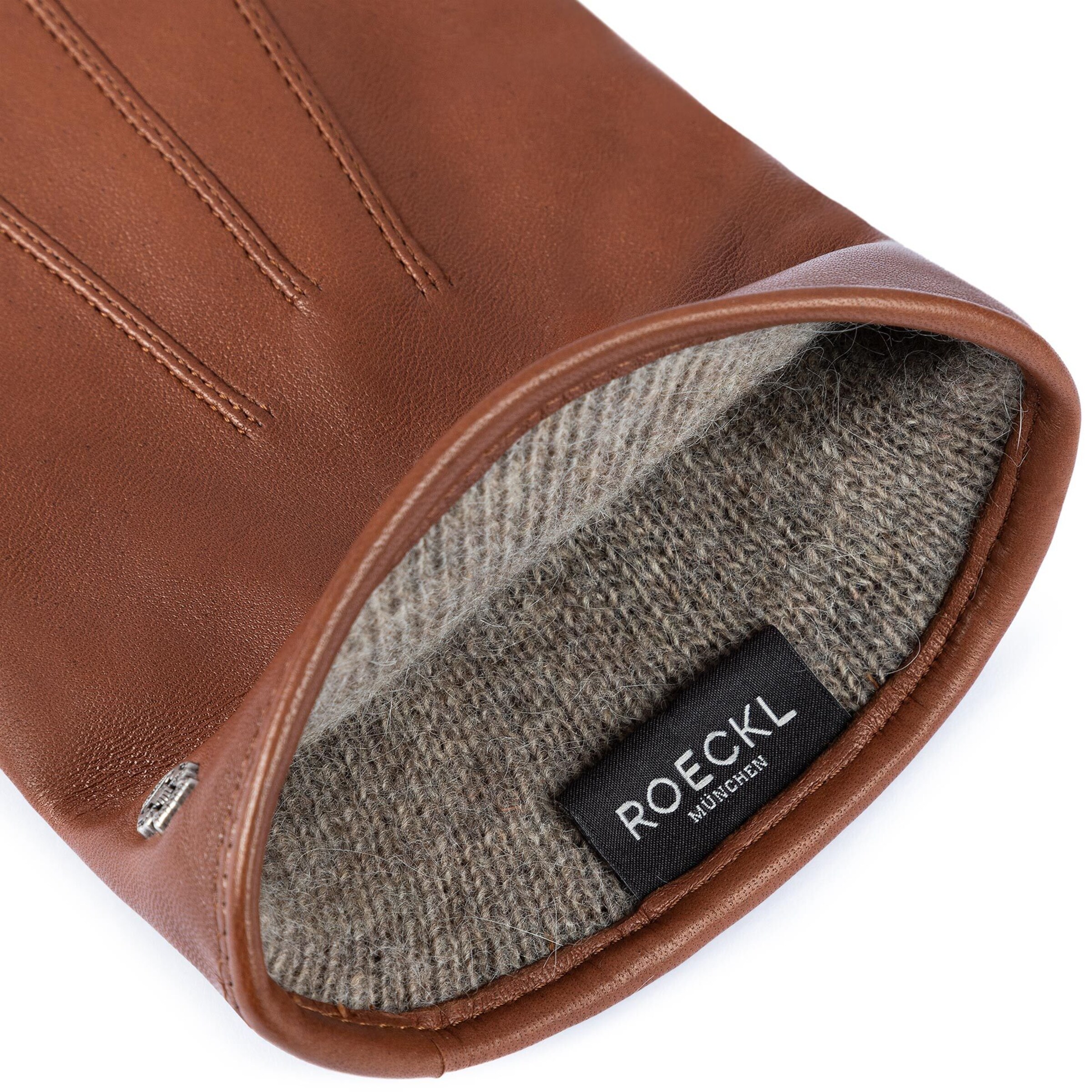 Roeckl Full finger gloves 'RIGA' in Brown