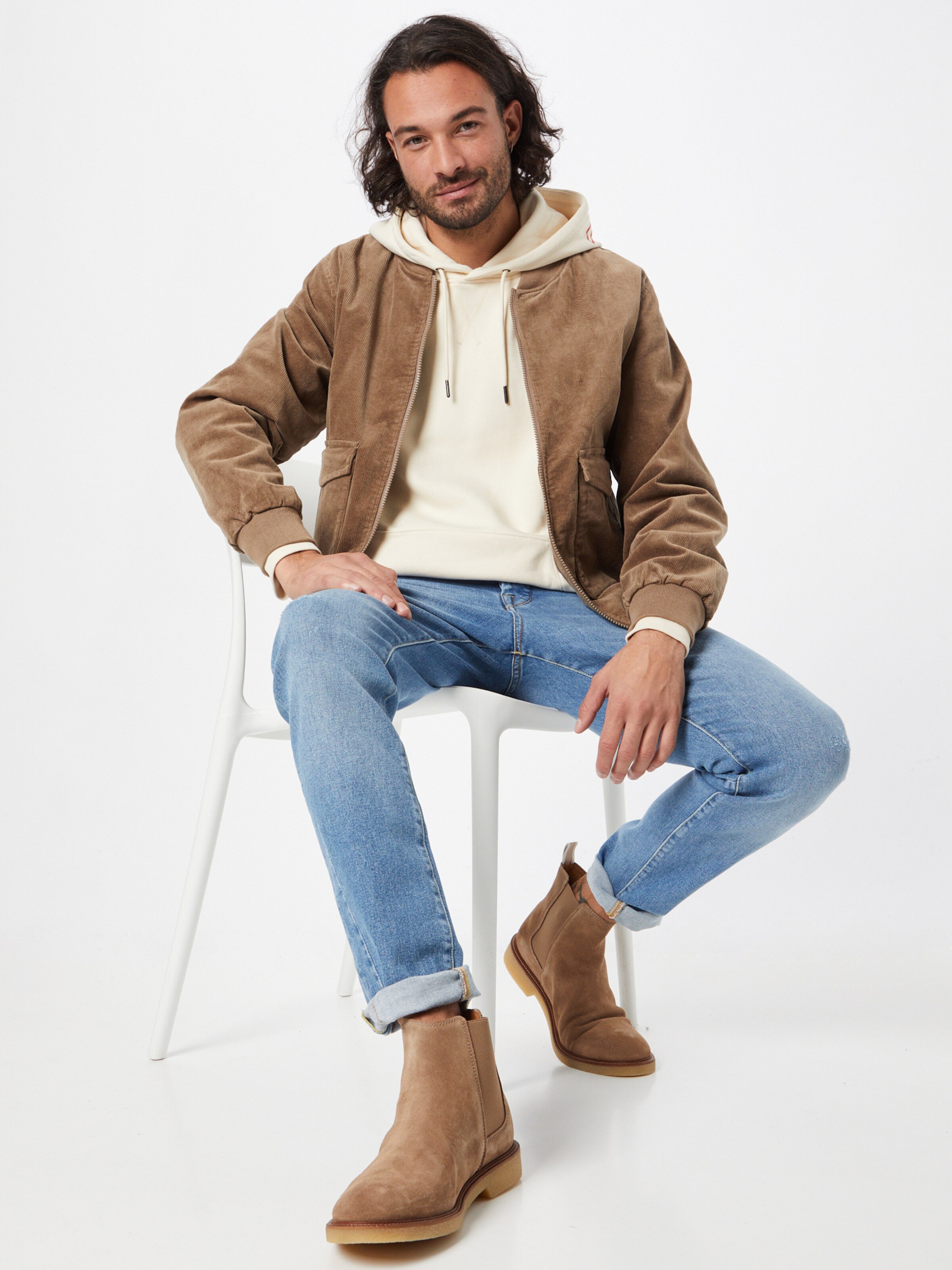 Männer Sweat ESPRIT Sweatshirt in Creme - AE32287 Männer Sweat ESPRIT Sweatshirt in Creme - AE32287