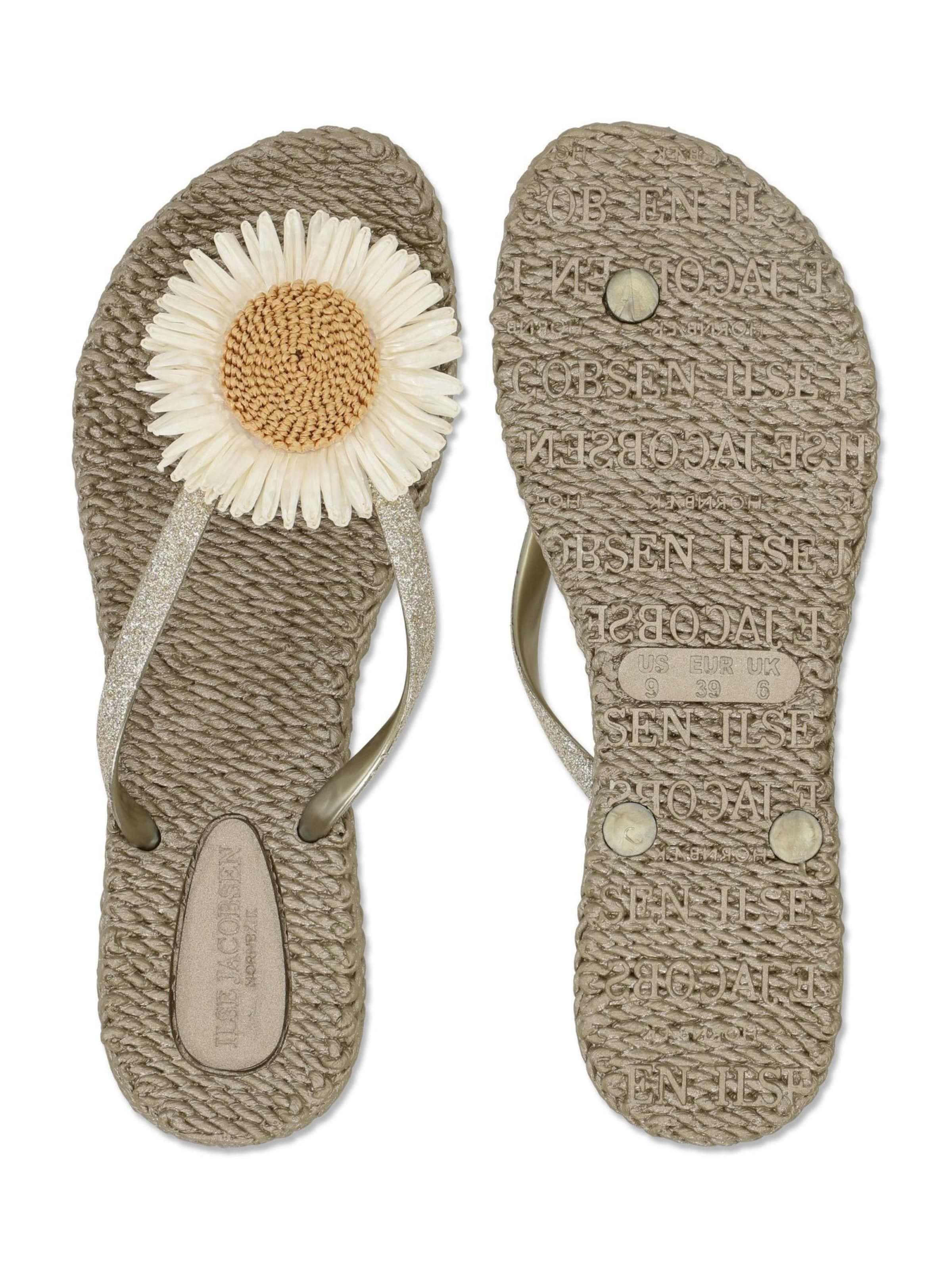 ILSE JACOBSEN T-bar sandals 'Cheerful16F' in Silver