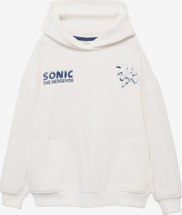 MANGO KIDS Collegepaita 'SONICGOT' värissä valkoinen: etupuoli