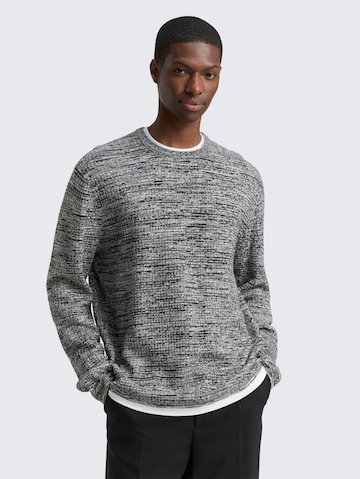 TOM TAILOR DENIM Sweater in Grey: front