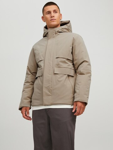 JACK & JONES Between-Season Jacket 'BLATIGER' in Beige: front