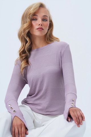 Trend Alaçatı Stili Shirt in Lila: voorkant
