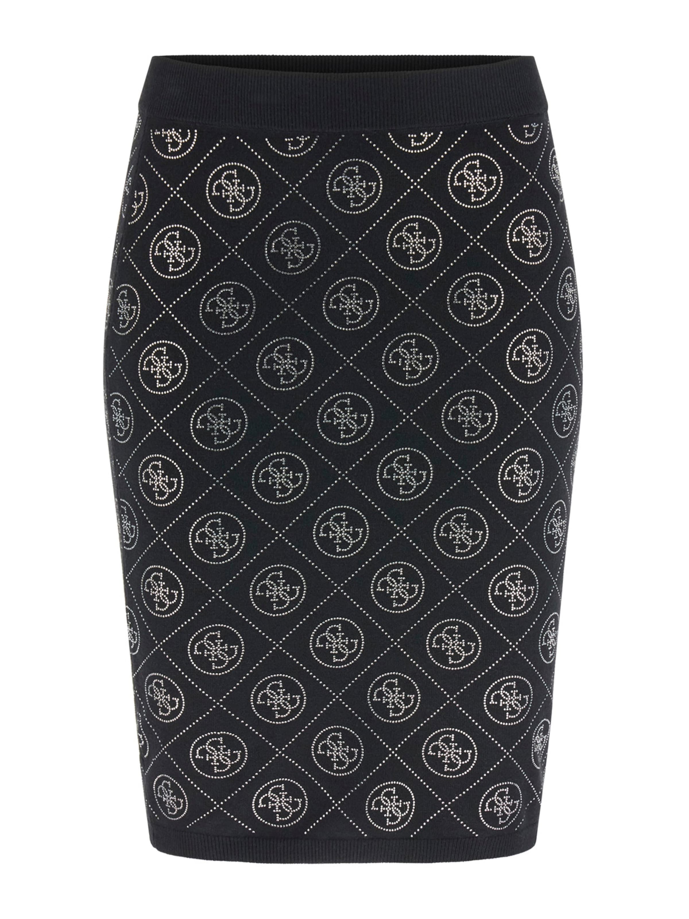 Fustă de la GUESS pe negru: față