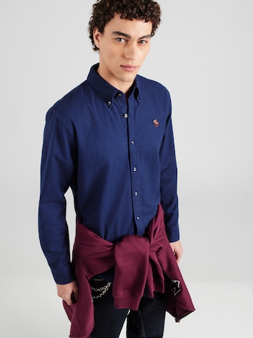 Regular fit Cămașă de la Abercrombie & Fitch pe albastru: față