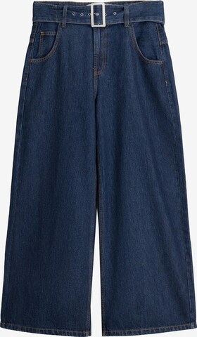 Bershka Wide leg Jeans in Blue: front