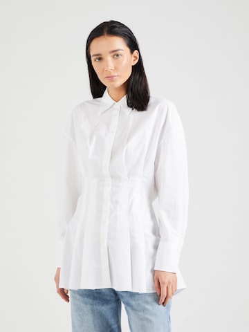 HUGO Блуза 'Eulaila' в бяло: отпред
