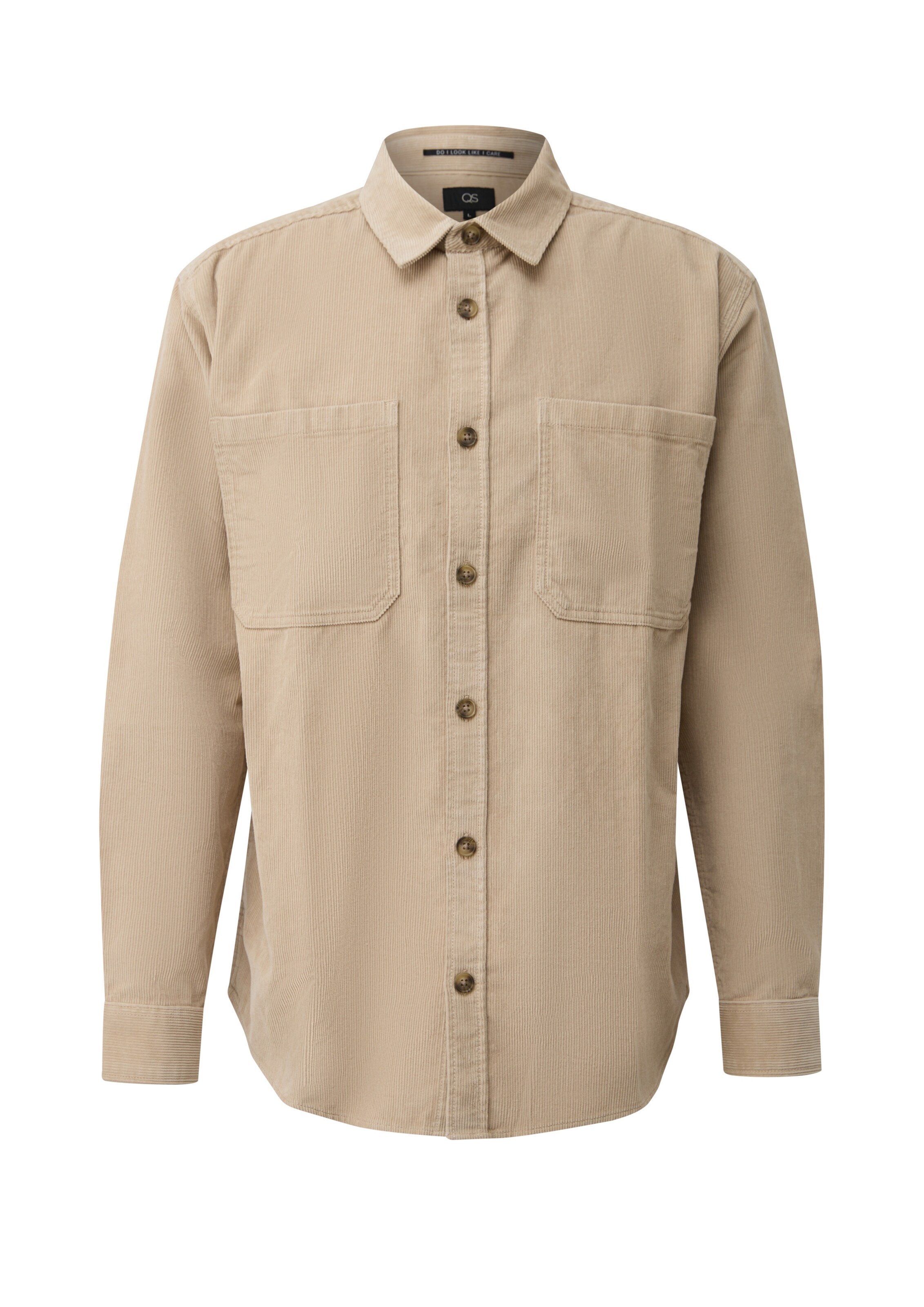 QS Overhemd in L in de kleur Beige, Productweergave