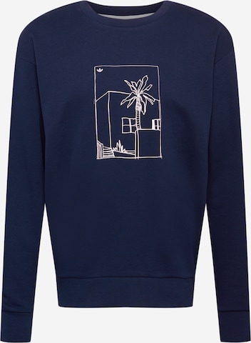 ADIDAS ORIGINALS Sweatshirt in Blau: predná strana