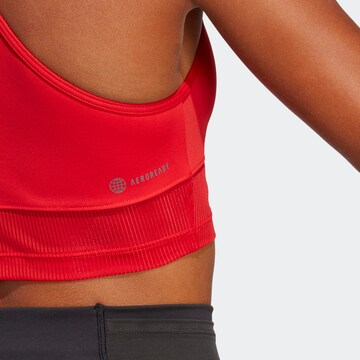 ADIDAS PERFORMANCE - Soutien Bustier Top desportivo 'Dance ' em vermelho