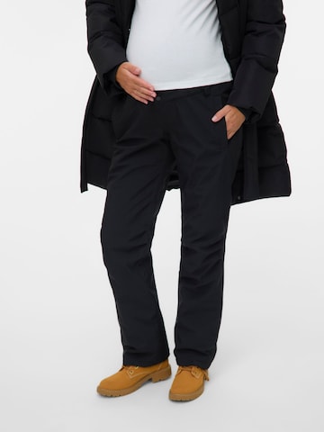 Regular Pantalon fonctionnel MAMALICIOUS en noir : devant