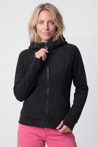 alife & kickin Fleece Jacket 'AyuAK F' in Black: front