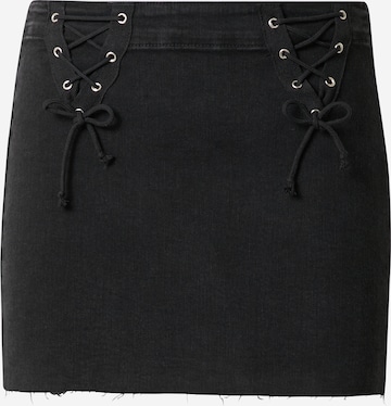 NEON & NYLON Spódnica 'JERRY' w kolorze czarny: przód