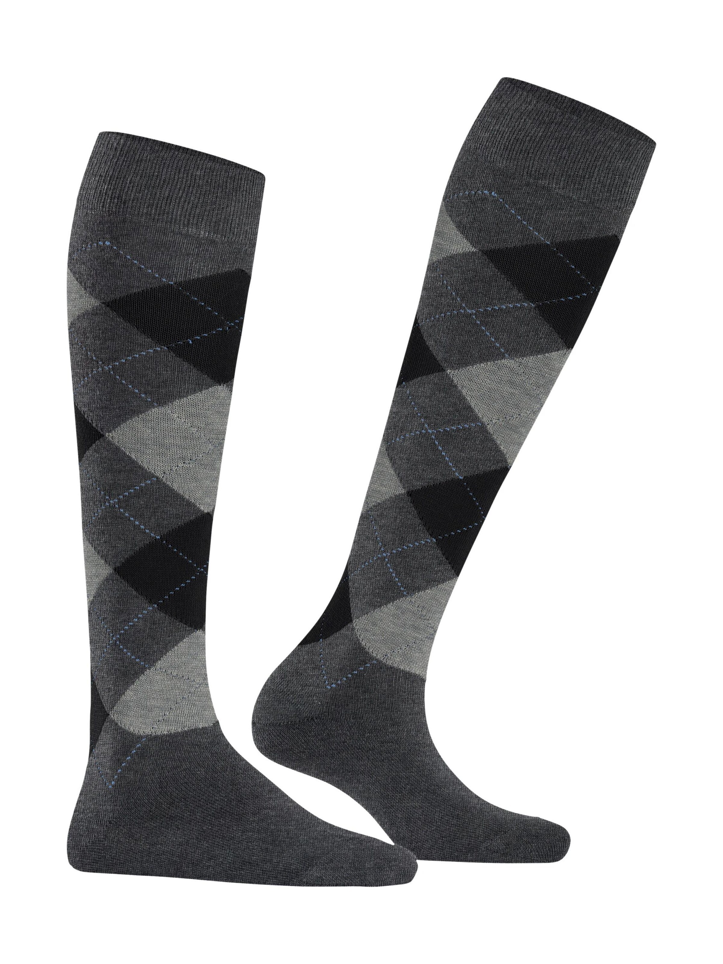 BURLINGTON Overknee Strümpfe 'Queen'‌‌‌ in Grau