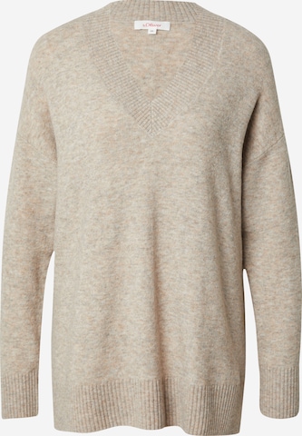 s.Oliver Sweater in Beige: front