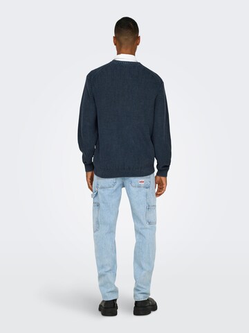 Only & Sons Trui 'ONSRosu' in Blauw