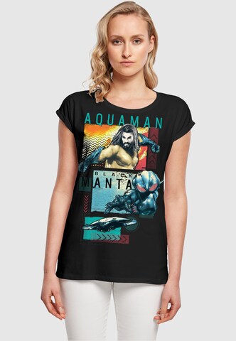 T-shirt 'Aquaman - Character Tiles' ABSOLUTE CULT en noir : devant