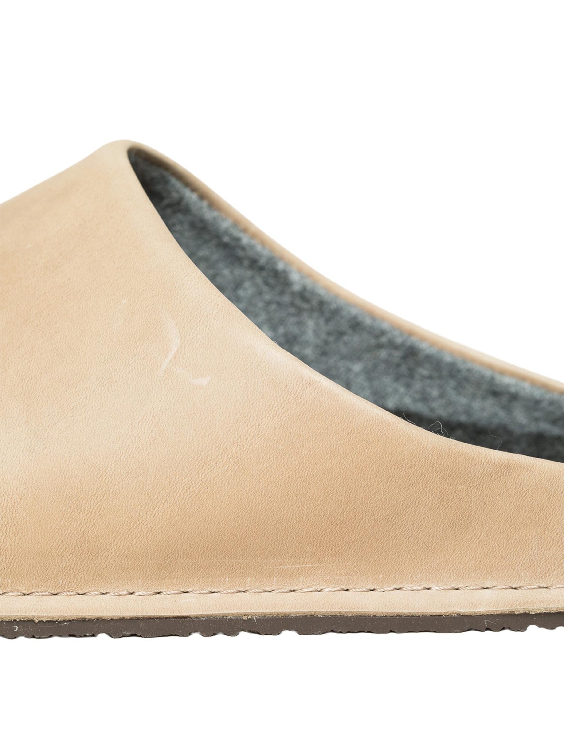 Gottstein Slippers 'Leather Loafer' in Beige